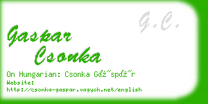 gaspar csonka business card